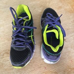 Asics Women's Sneakers - Black, Purple, Neon Yellow